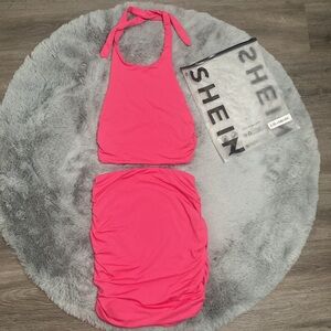 SHEIN HOT PINK 2 piece set